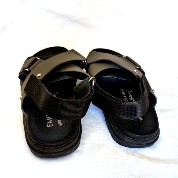 EMU Australia Lyrebird 2.0 Flat Utility Sandal in Olive Green & Black 6 37 EUC - Picture 4 of 6